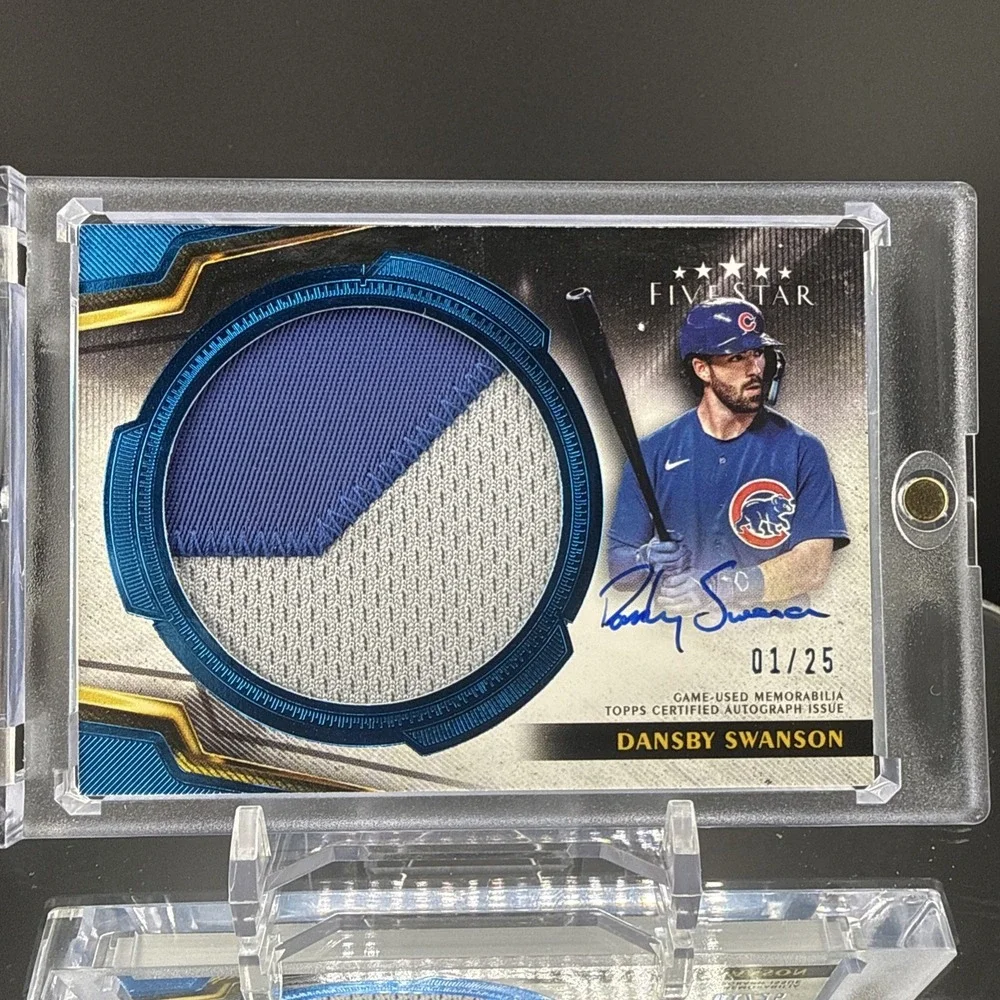 2024 Topps Five Star Jumbo Prime Blue /25 Dansby Swanson Auto Patch